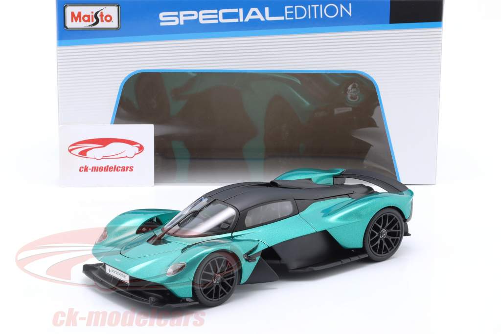Aston Martin Valkyrie Ano de construção 2022 verde 1:18 Maisto