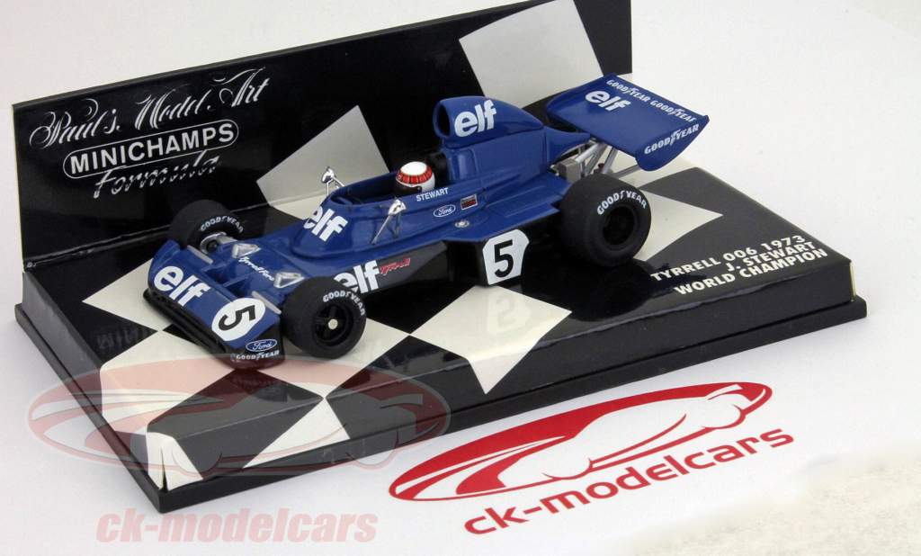 Tyrrell 006 1973 J. Stewart ワールドチャンピオン Minichamps 1:43 J. Stewart Tyrrell 006 world champion