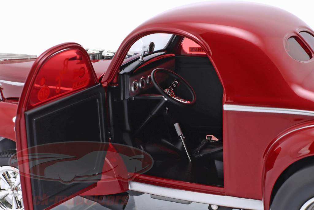 Rocket Gasser Sled Teixeira Byggeår 1940 rød 1:18 GMP