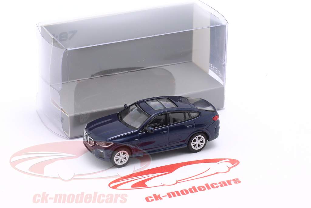 BMW X6 (F16) Baujahr 2020 blau metallic 1:87 Minichamps