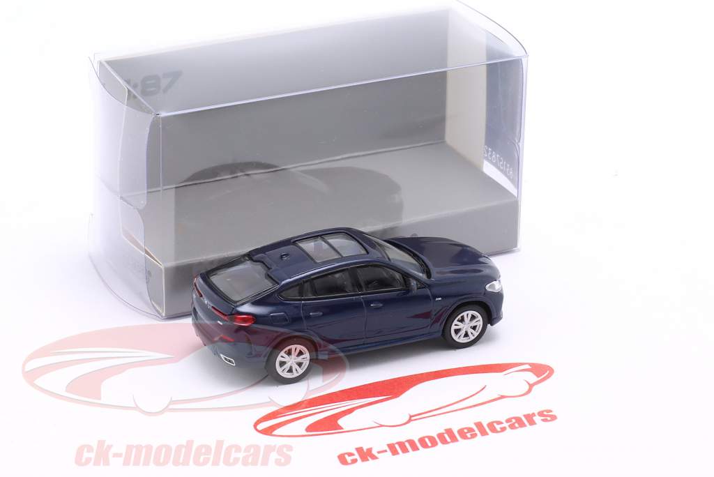 BMW X6 (F16) Baujahr 2020 blau metallic 1:87 Minichamps