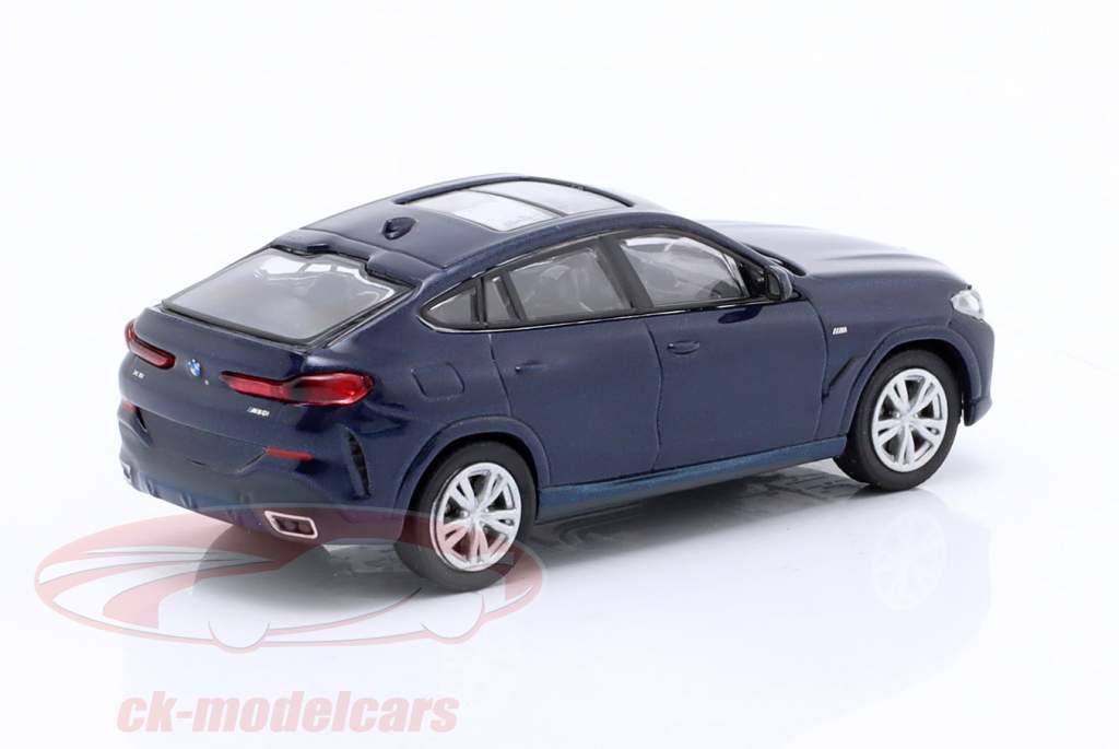BMW X6 (F16) Baujahr 2020 blau metallic 1:87 Minichamps