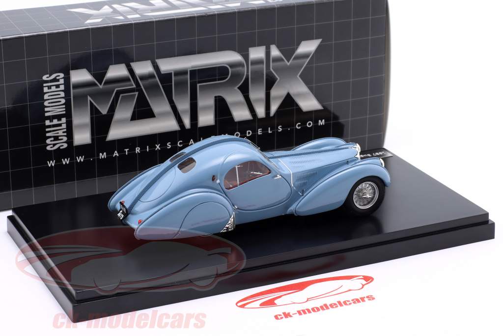 Bugatti T57S Atlantic 建設年 1937 灰青色 1:43 Matrix