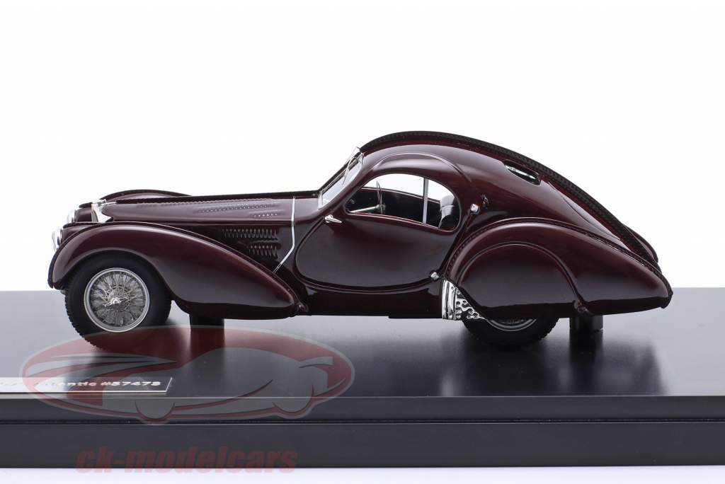Bugatti T57S Atlantic Année de construction 1937 bordeaux 1:43 Matrix