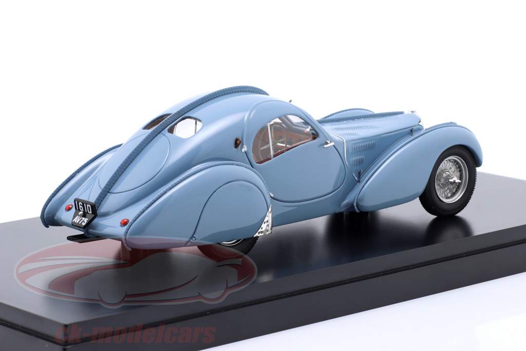 Bugatti T57S Atlantic 建設年 1937 灰青色 1:43 Matrix