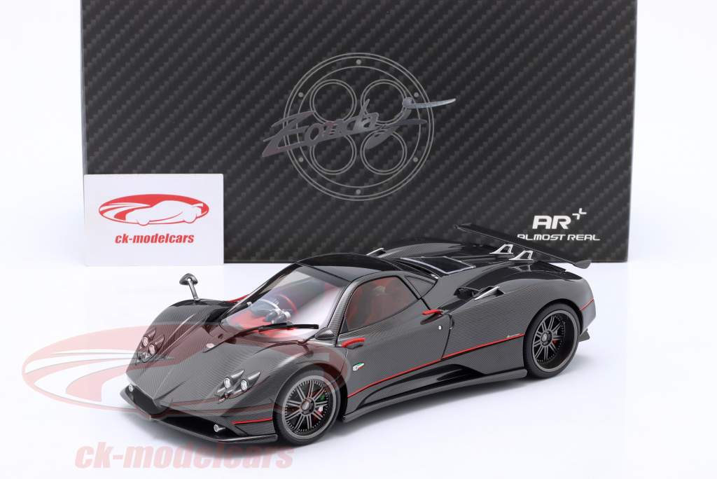 Pagani Zonda F Année de construction 2005 brillant carbone noir 1:18 Almost Real