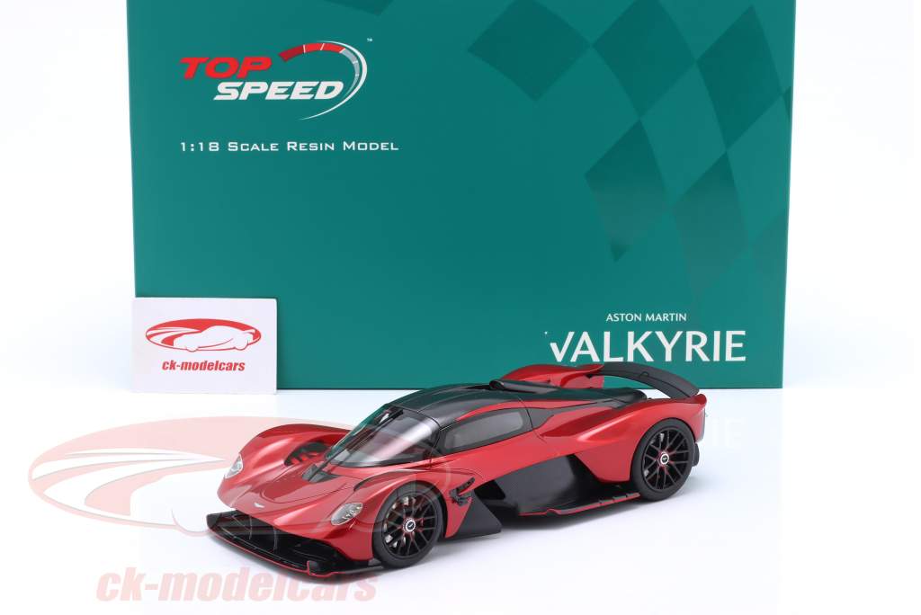 Aston Martin Valkyrie Baujahr 2023 hyper rot 1:18 TrueScale