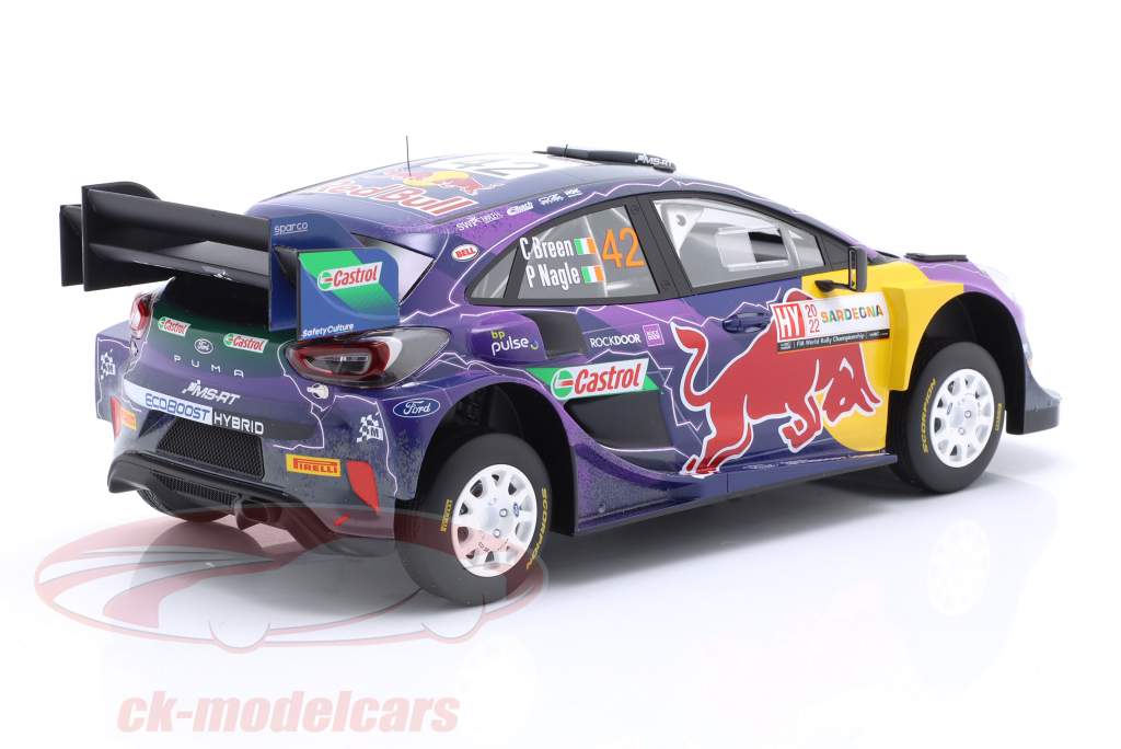 Ford Puma Rally1 #42 2-й Rallye Сардиния 2022 Breen, Nagle 1:18 TrueScale