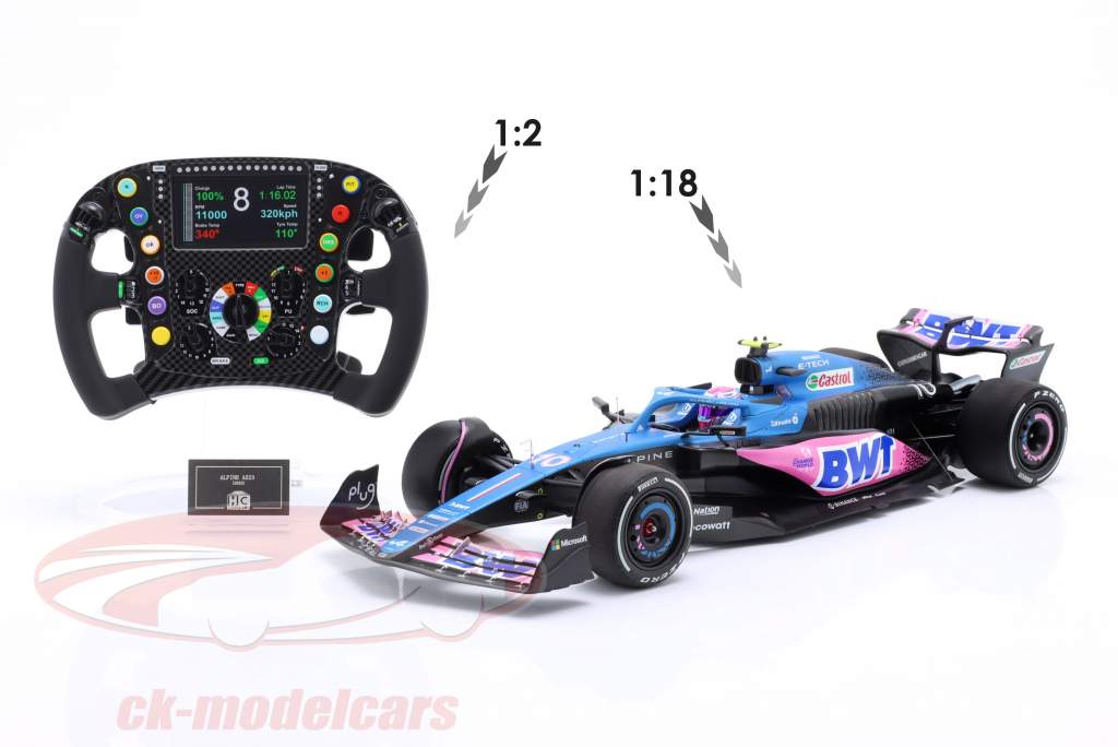 Ocon #31 & Gasly #10 Alpine A523 Formula 1 2023 steering wheel 1:2 HC Models