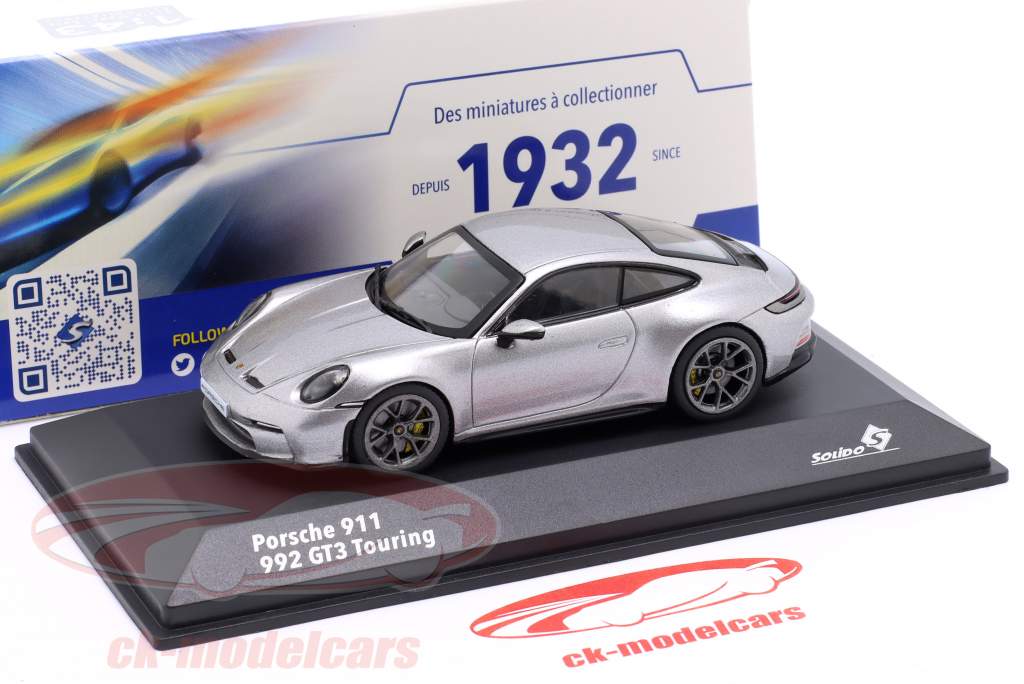 Porsche 911 (992) GT3 Touring Anno di costruzione 2023 argento 1:43 Solido