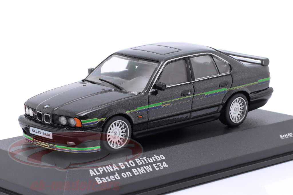Alpina B10 BiTurbo BMW E34 Bouwjaar 1994 zwart 1:43 Solido