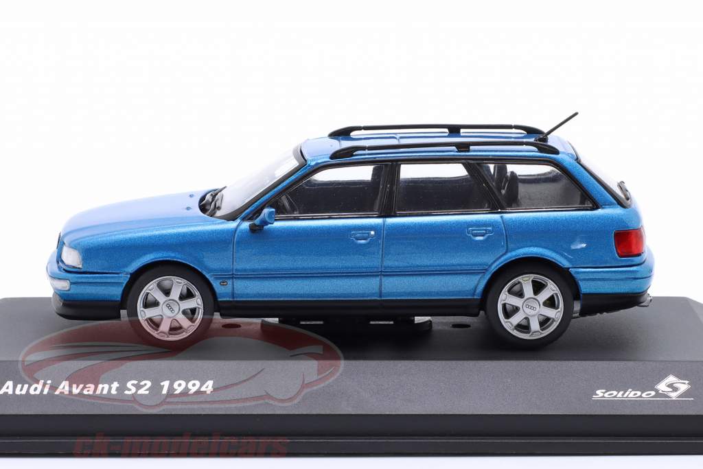 Audi Avant S2 Année de construction 1994 bleu pélican 1:43 Solido