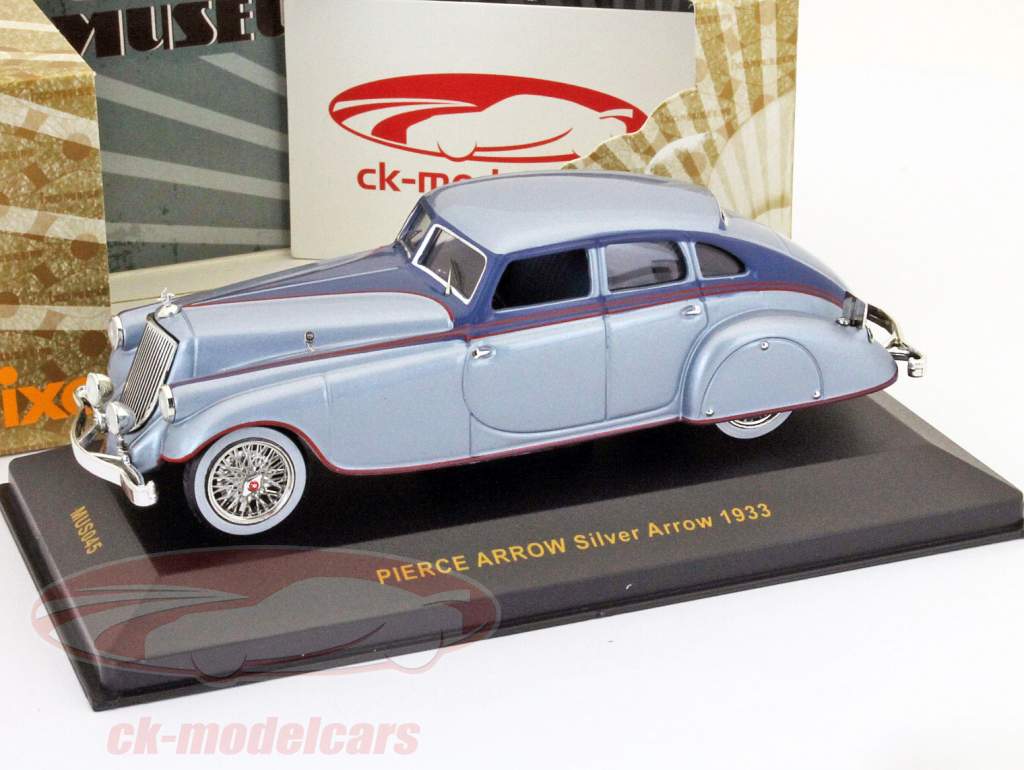 Pierce Arrow Silver Arrow année 1933 argent 1:43 Ixo