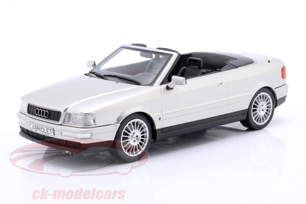 Audi Cabriolet Année de construction 1991 argent 1:18 ModelCar Group