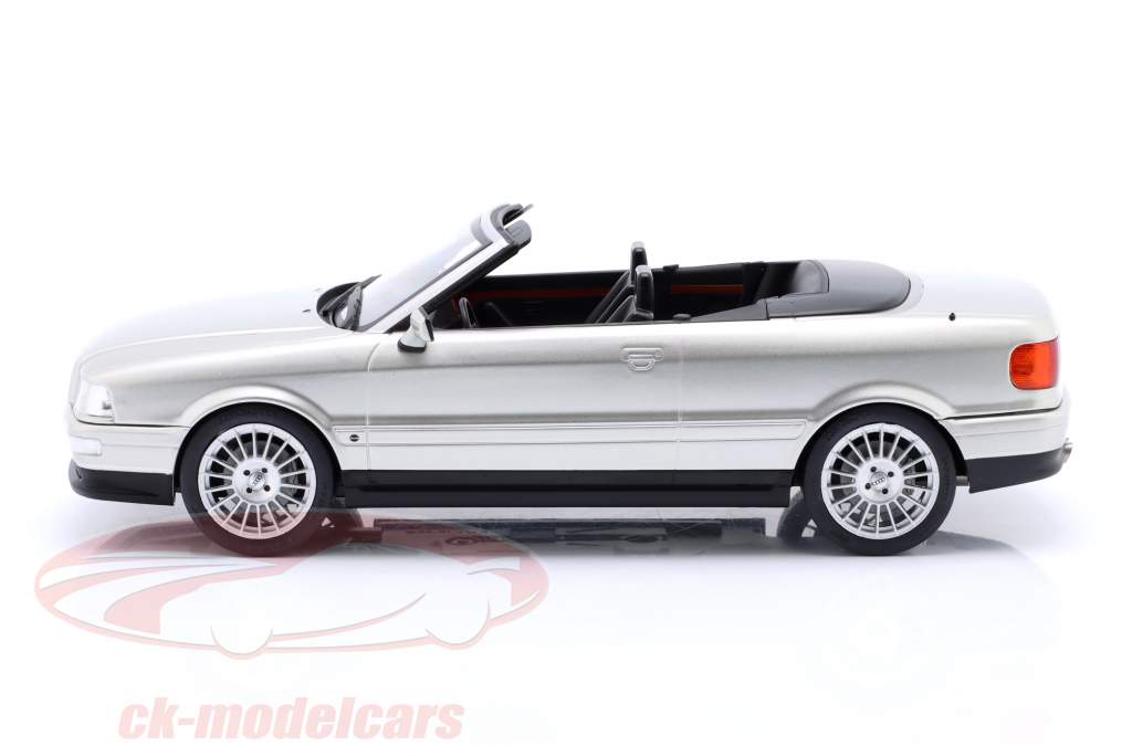 Audi Cabriolet Année de construction 1991 argent 1:18 ModelCar Group