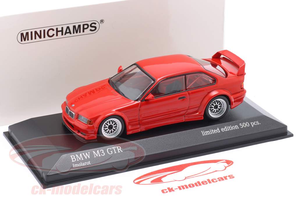 BMW M3 (E36) GTR Année de construction 1993 rouge 1:43 Minichamps