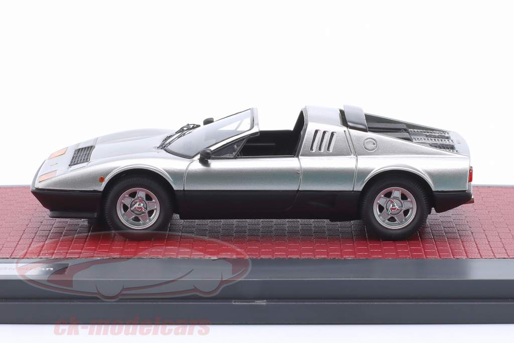 Ferrari BB512 Targa Straman Byggeår 1978 sølv / sort 1:43 Matrix