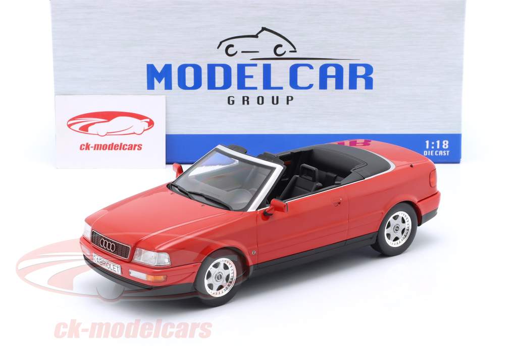 Audi Cabriolet Año de construcción 1991 rojo 1:18 ModelCar Group