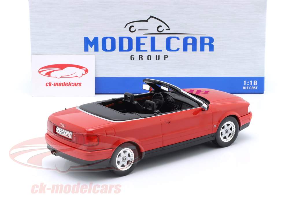 Audi Cabriolet Année de construction 1991 rouge 1:18 ModelCar Group