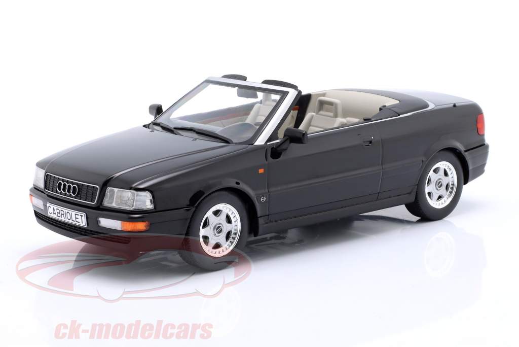 Audi Cabriolet Ano de construção 1991 preto 1:18 ModelCar Group