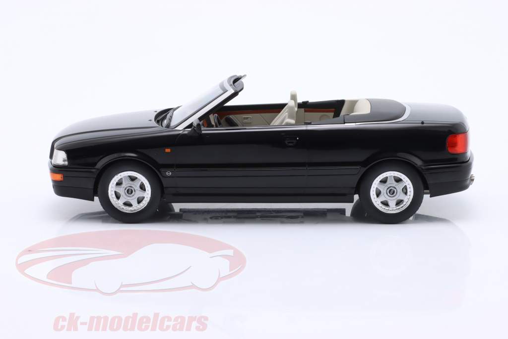 Audi Cabriolet Ano de construção 1991 preto 1:18 ModelCar Group