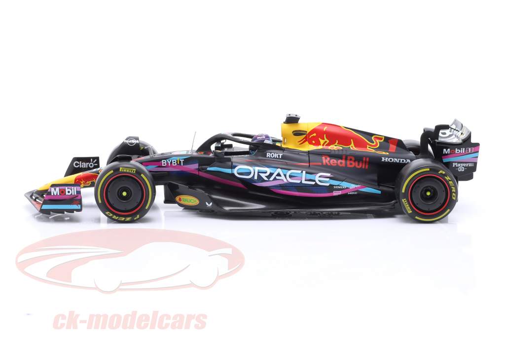 Max Verstappen Red Bull RB19 #1 vinder Miami GP formel 1 Verdensmester 2023 1:18 Bburago