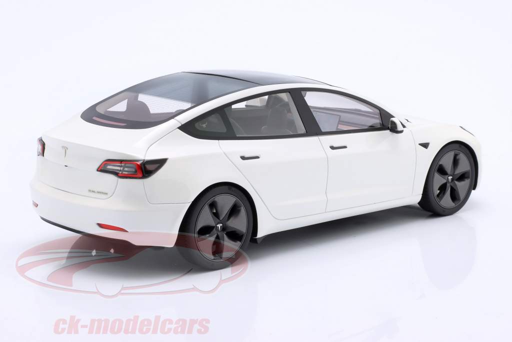 Tesla Model 3 Année de construction 2021 blanc perle 1:18 LS Collectibles