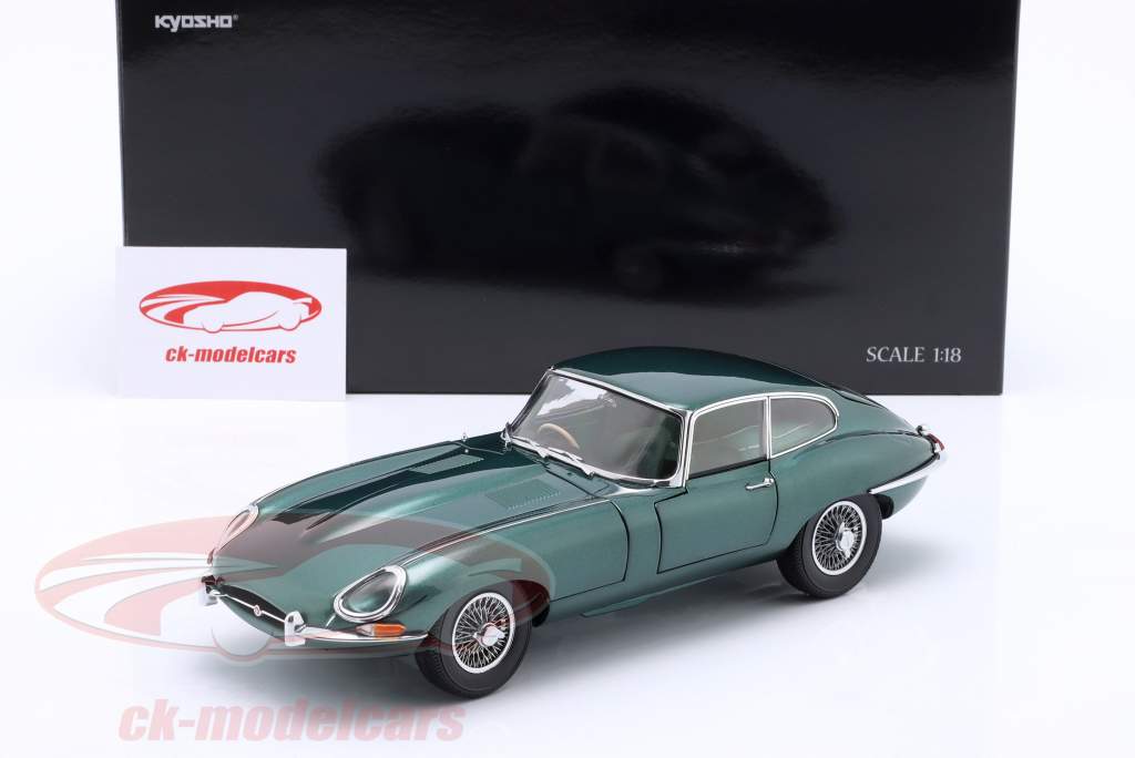 Jaguar E Type RHD темно-зеленый 1:18 Kyosho