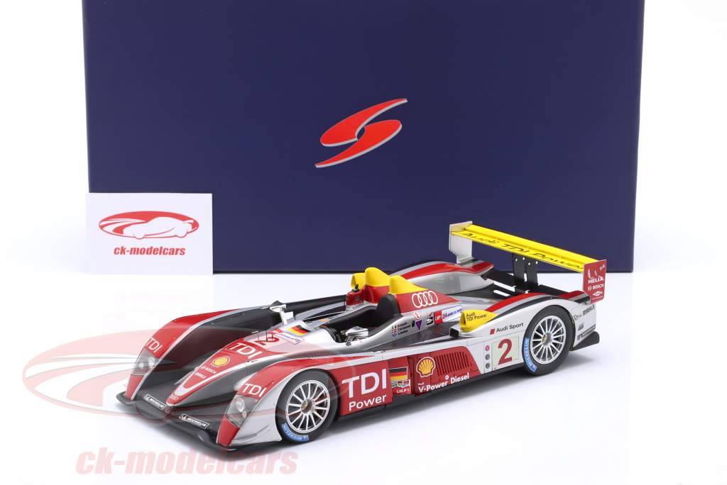 Audi R10 TDI #2 vincitore 24h LeMans 2008 Capello, Kristensen, McNish 1:18 Spark