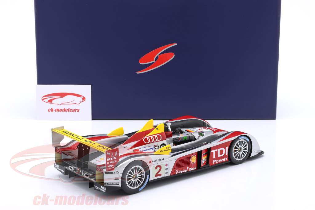 Audi R10 TDI #2 vincitore 24h LeMans 2008 Capello, Kristensen, McNish 1:18 Spark