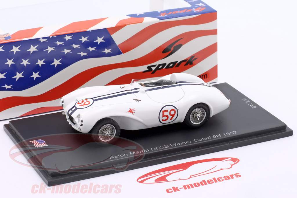 Aston Martin DB3S #59 Winner 6h Cotati 1957 Oker, Drake 1:43 Spark