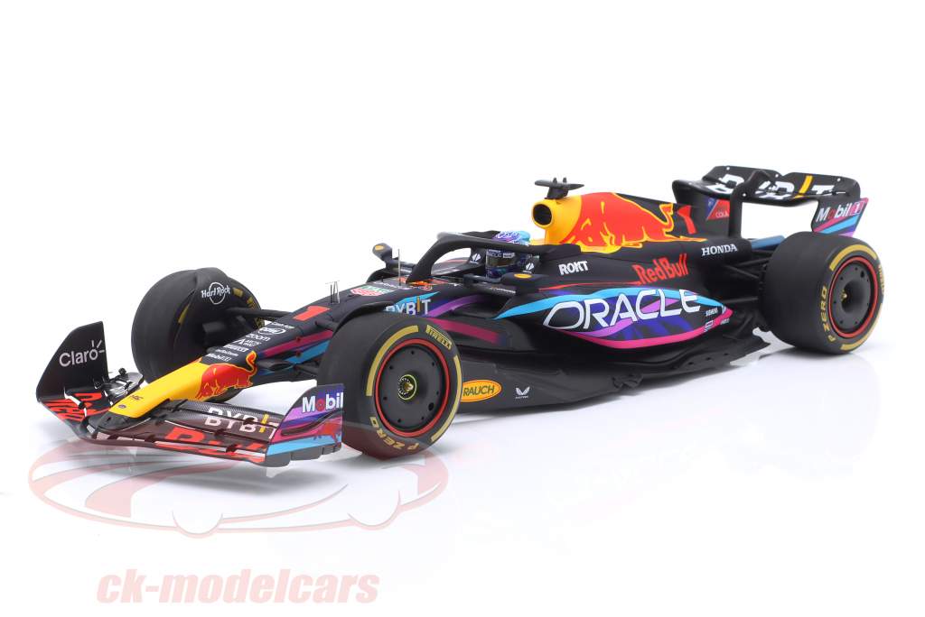 M. Verstappen Red Bull RB19 #1 winnaar Miami GP formule 1 Wereldkampioen 2023 1:18 Spark
