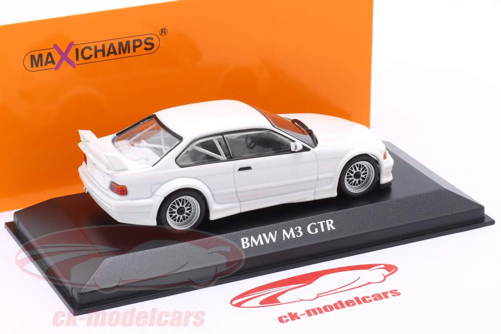 BMW M3 (E36) GTR Année de construction 1993 blanc 1:43 Minichamps