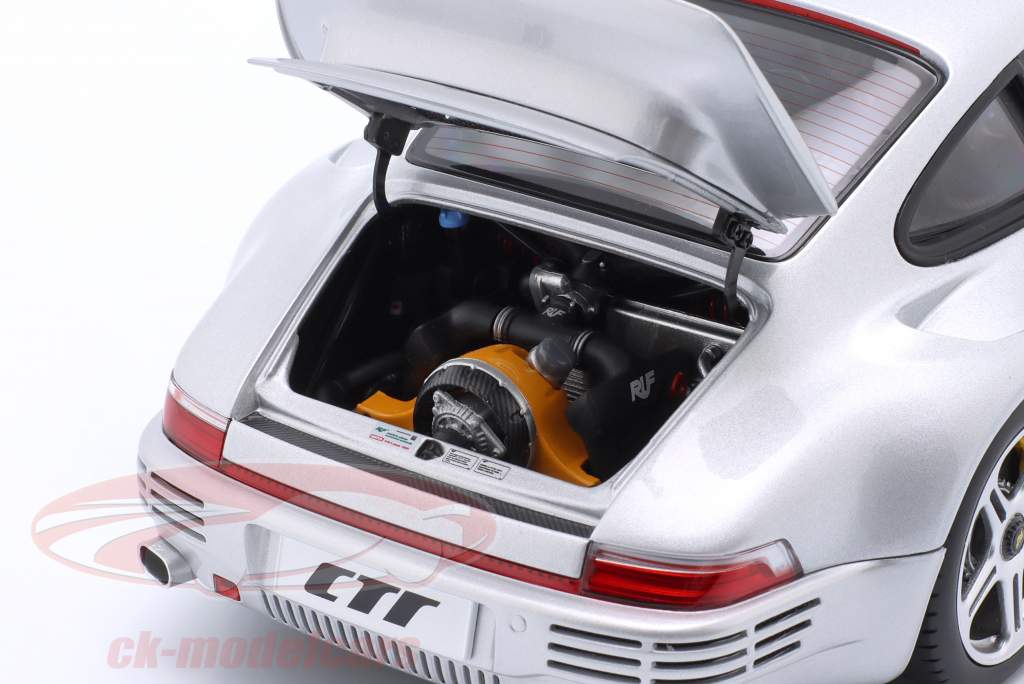 Porsche RUF CTR Anniversary Byggeår 2017 sølv 1:18 Almost Real