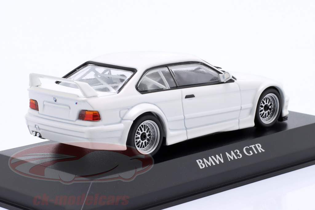 BMW M3 (E36) GTR Année de construction 1993 blanc 1:43 Minichamps