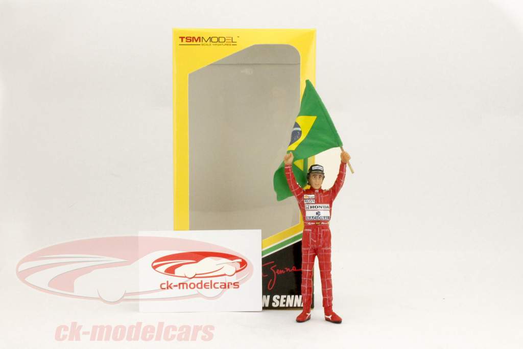 Ayrton Senna driver figure McLaren formula1 1991 Brazil GP Winner 1:18 TrueScale