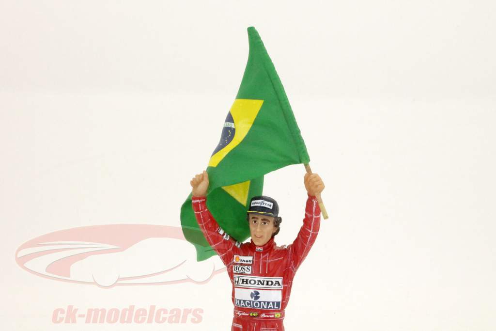Ayrton Senna driver figure McLaren formula1 1991 Brazil GP Winner 1:18 TrueScale