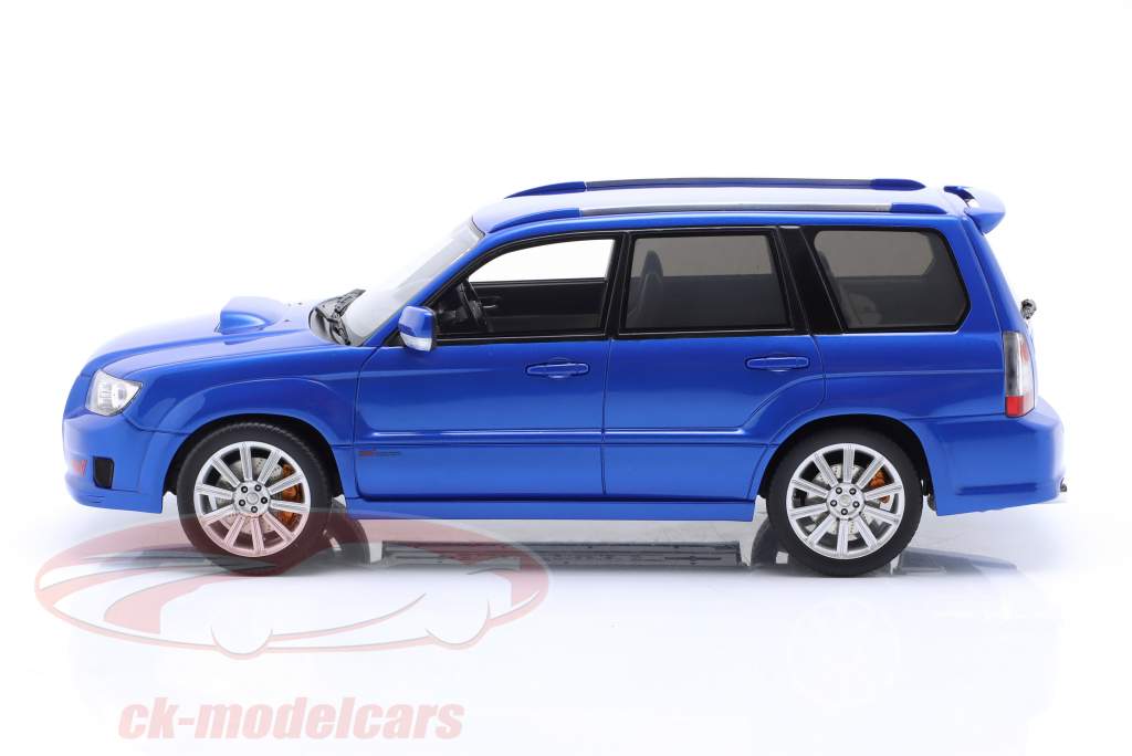 Subaru Forester STI Byggeår 2007 blå metallisk 1:18 Radscale Models