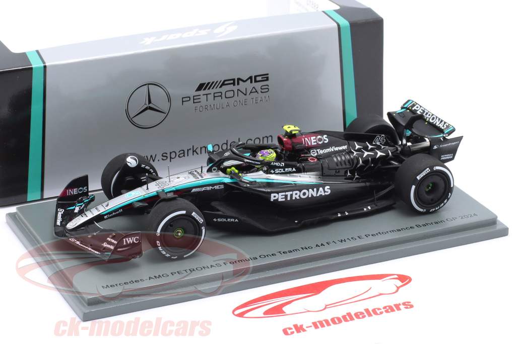 L. Hamilton Mercedes-AMG F1 W15 #44 7e Bahrein GP formule 1 2024 1:43 Spark