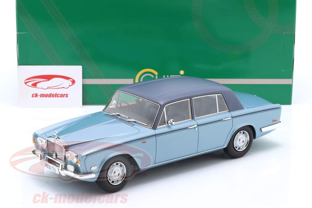 Rolls Royce Silver Shadow Année de construction 1975 bleu métallique 1:18 Cult Scale