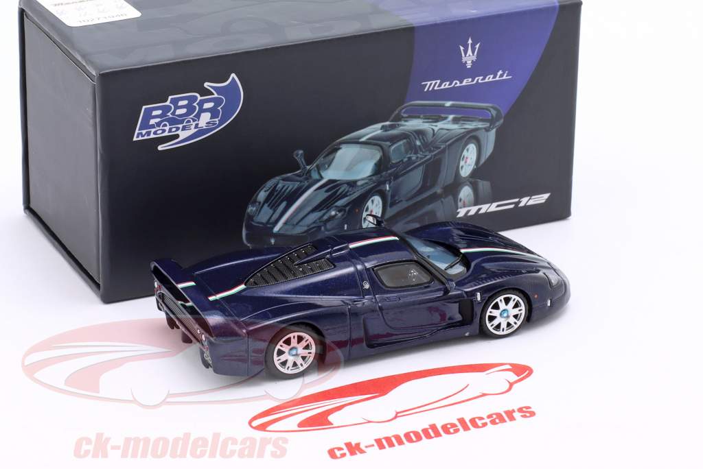 Maserati MC12 year 2008 blue metallic 1:64 BBR