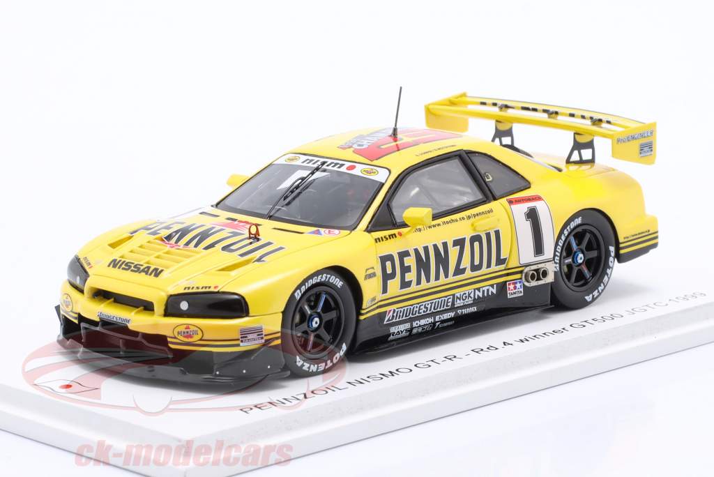 Yamashita　スカイライン Spark 1:43 Nissan Skyline GT-R (R34) #1 勝者 JGTC Mine