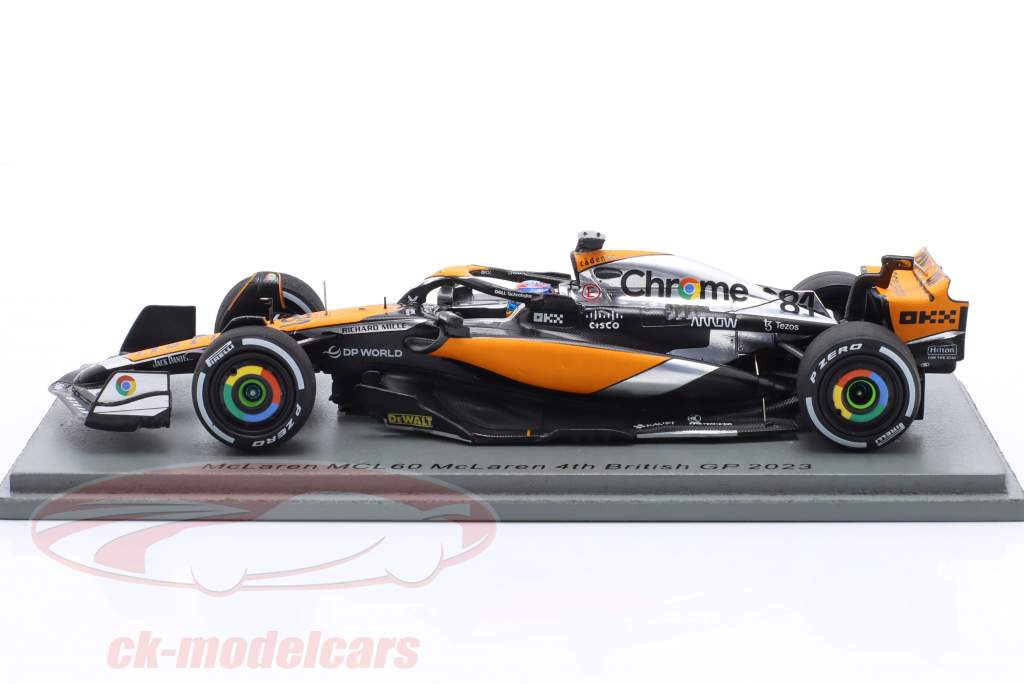 Oscar Piastri McLaren MCL60 #81 4° britannico GP formula 1 2023 1:43 Spark