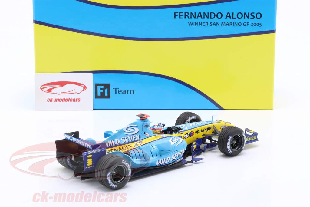 Fernando Alonso Renault R25 #5 gagnant San Marino GP formule 1 Champion du monde 2005 1:18 Minichamps