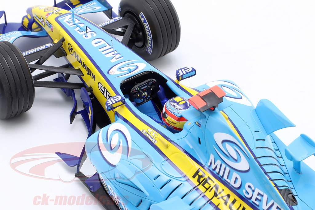 Fernando Alonso Renault R25 #5 gagnant San Marino GP formule 1 Champion du monde 2005 1:18 Minichamps