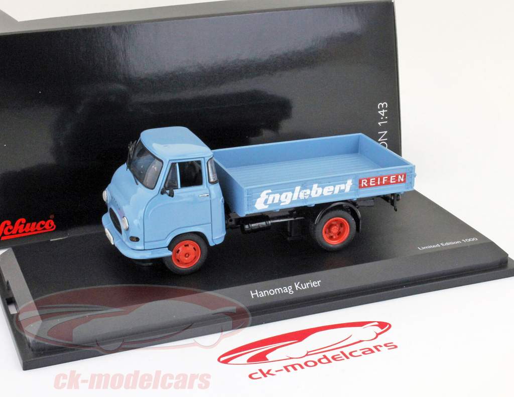 Hanomag Kurier piattaforma con telone Englebert pneumatici 1:43 Schuco