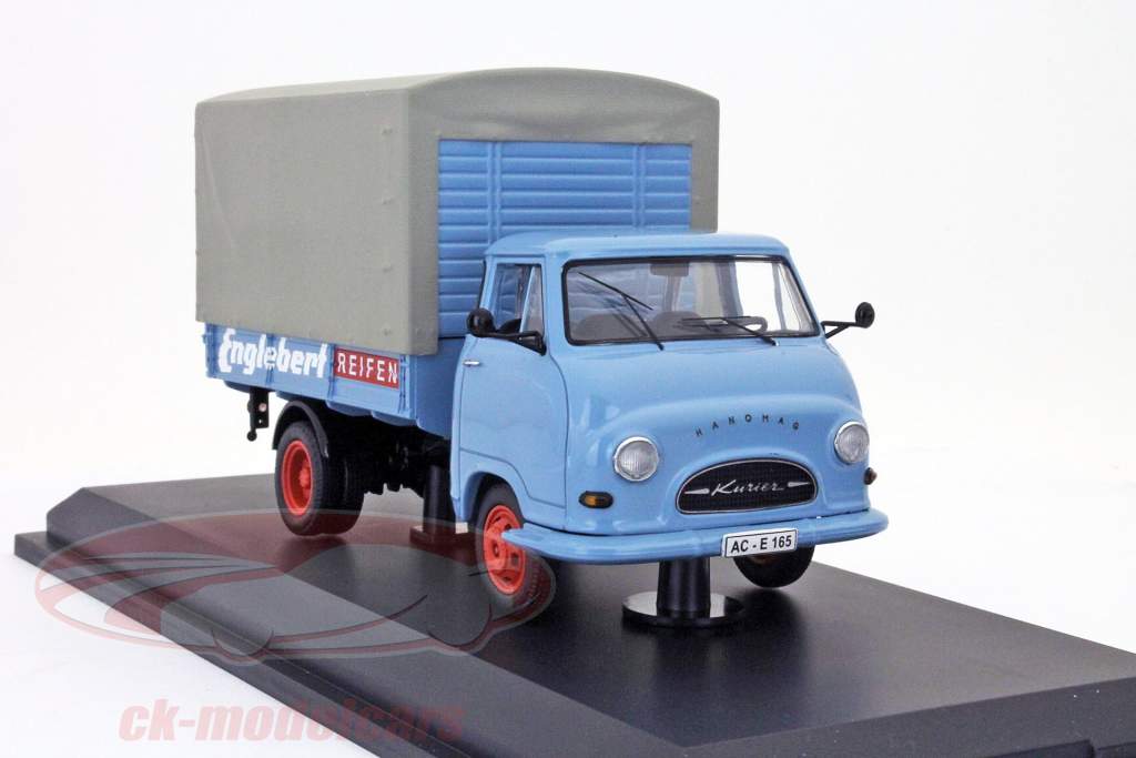 Hanomag Kurier Pritsche mit Plane Englebert Reifen 1:43 Schuco