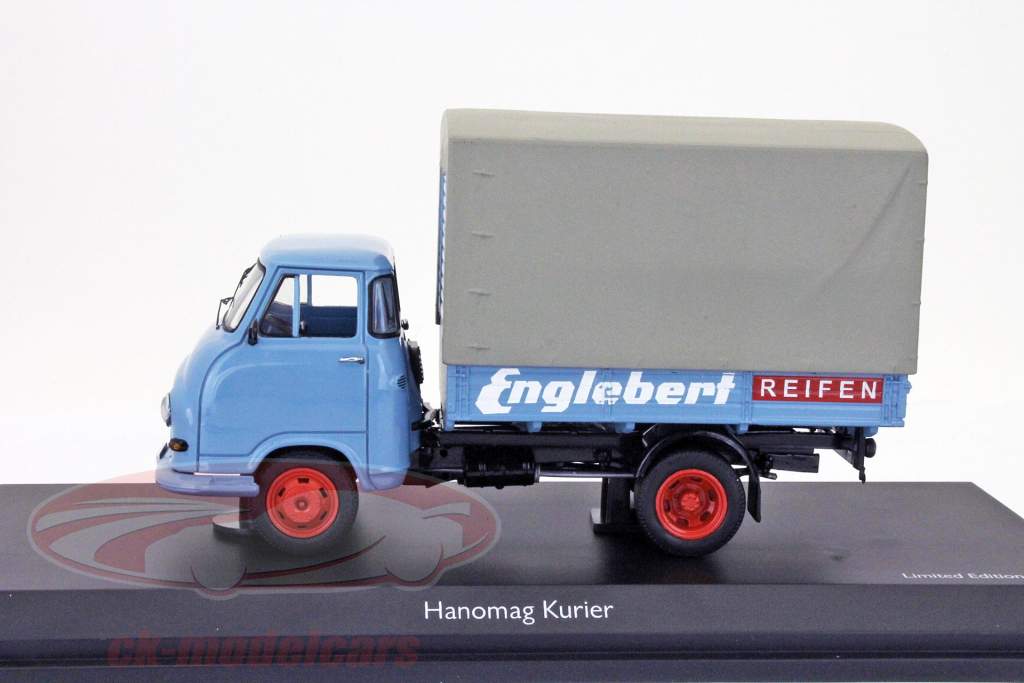 Hanomag Kurier plate-forme avec une bâche Englebert pneus Schuco 1:43