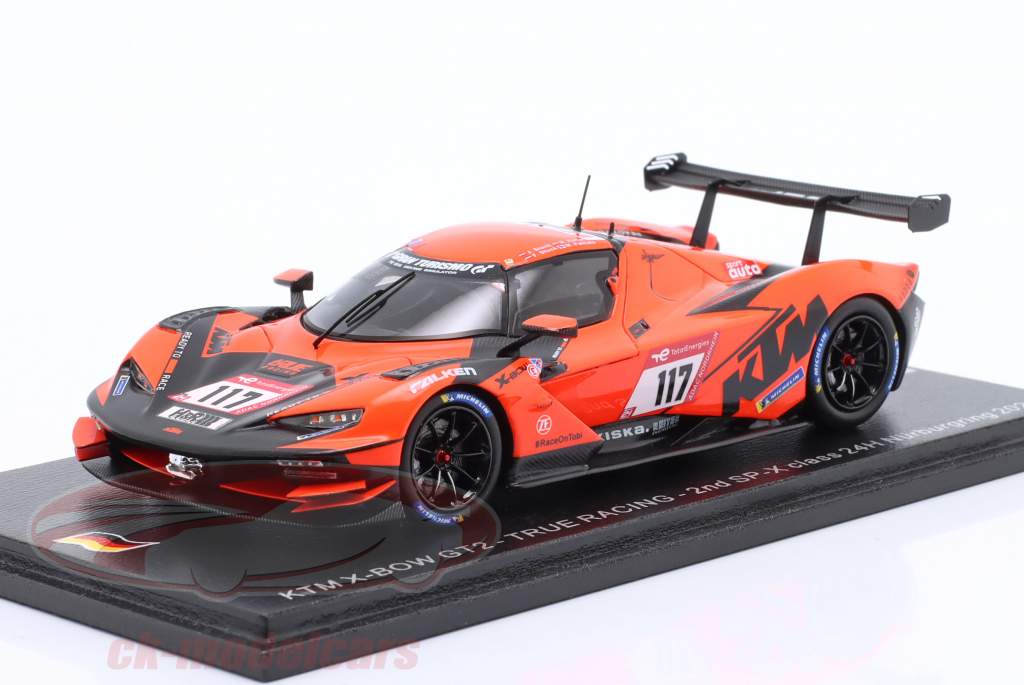ミニカー　1/43 KTM X-BOW GTX True Racing Winner Cup-X class 24H Nurburgring 2021 R. Kofler - J. Stuck - F. Stuck #114 [SG764] Spark 1:43 KTM X-BOW GT2 #117 2nd SP-X 24h Nürburgring 2022