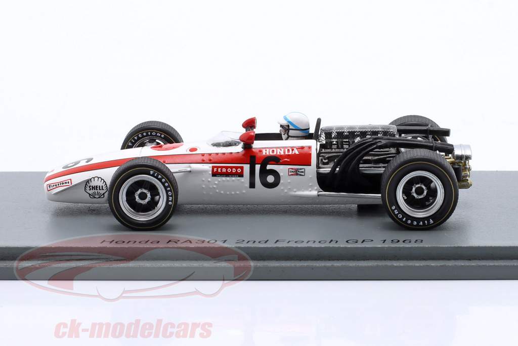 模型製作用品 1968 F1 Honda RA301 John Surtees 1/43 Spark 1:43 John Surtees Honda RA301 #16 2nd France GP
